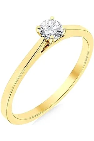 Amazon Lab created 0.25ct Round Cut Diamond Ring Size P (previously Amazon Collection)