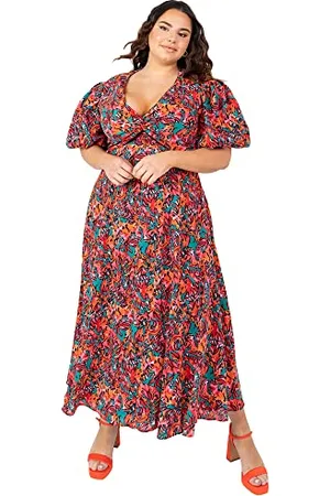 Lovedrobe Womens Ladies Plus Size Dress V Neckline Bow Detail Summer Size 26