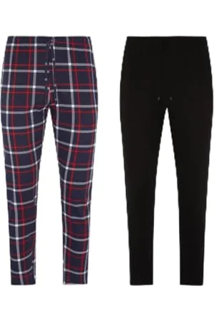 FM London 2-Pack Extra Warm Pyjamas for Men - Lightweight Mens Pyjama Bottoms, Loungewear, and Nightwear - Cotton Rich and Comfort Fit