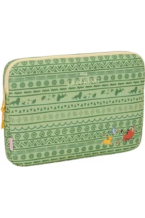 Safta MUFASA – Laptop Sleeve 15.6 Inches, Backpack, Ideal for Children of Different Ages, Comfortable and Versatile, Quality and Resistance, 39.5 x 3.5 x 27.5 cm, Green/Beige, , Estándar