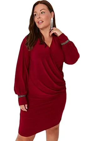 Trendyol Plus Size Dress - - Double-Breasted