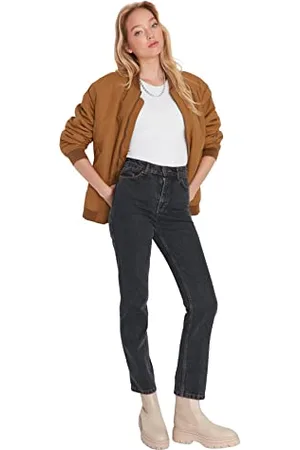 Trendyol Women High Waist Straight Leg Bootcut & Flared Jeans