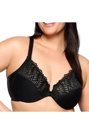 Glamorise Full Figure Plus Size Front-Closure T-Back Wonderwire Bra Underwire #1246