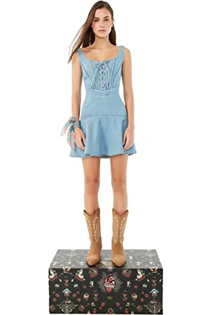 Trendyol Women Mini Skater Regular fit Denim Dress