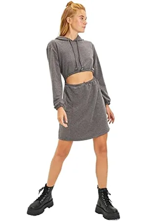Trendyol Women Young Mini Basic Slim Knit Dress