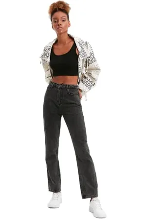 Trendyol Women High Waist Straight Leg Bootcut & Flared Jeans