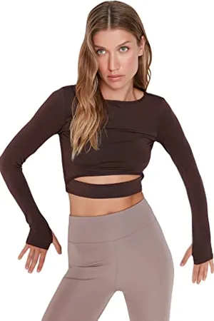 Trendyol FeMan Sportswear Fitted Basic Crew Neck Knit Blouse