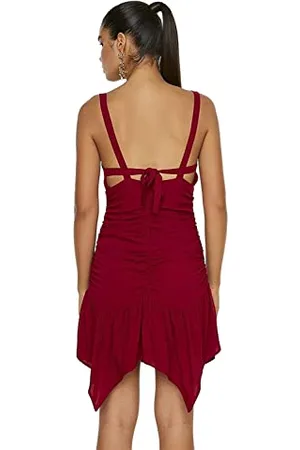 Trendyol Women Glam Mini Skater Regular Woven Dress