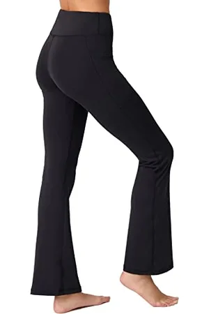 LOS OJOS High Waisted Flared Leggings for Women - Bootcut Yoga Pants for Women with Pockets Tummy Control Leggings for Gym, Workout, Running