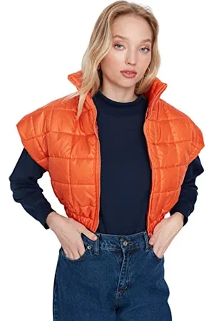 Trendyol Women Oversize Puffer Standing collar Woven Vest