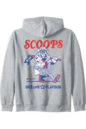 Stranger Things Scoops Ahoy Ice Cream Mascot Starcourt Retro Zip Hoodie