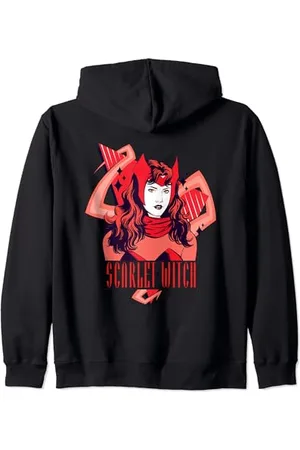 Marvel Scarlet Witch Shades of Red Wanda Maximoff Avengers Zip Hoodie