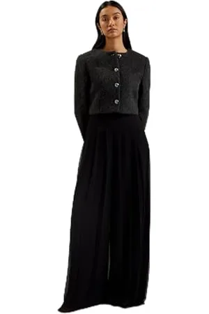 Ted Baker Womens Wmt-kokuto-Pleated Wide Leg Trouser Dress Pants, , 14 UK