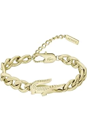 Lacoste For Men and Women CROCODILE Collection Chain Bracelet in Yellow with a Crocodile-Shaped Charm - 2040374