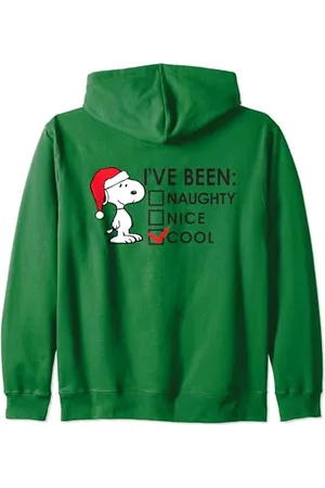 Peanuts Snoopy Naughty Nice Cool Christmas Zip Hoodie