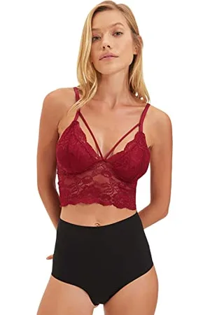 Trendyol Women Underwear Bralette Bustier V Neck Knit Bra