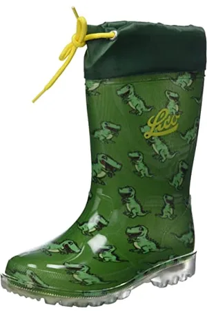 LICO Power Blinky Rain Boot, grün/Gelb, 9 UK Child