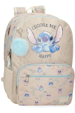 Disney Joumma Stitch Cuddle Me Happy School Backpack 32x44x17cm Polyester, , One Size, School Backpack