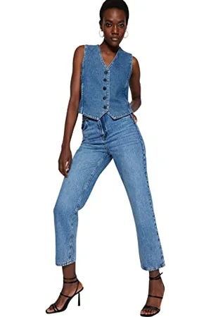 Trendyol Women High Waist Straight Leg Straight Jeans, ,36