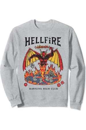 Stranger Things Hellfire Club Poster Hawkins High DND Gang Sweatshirt