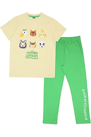 Popgear Animal Crossing Character Faces Long Pyjamas Set, Kids, 3-13 Years, , Official Merchandise