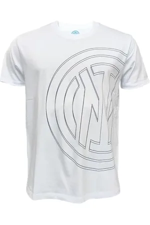 Inter Oversized White Logo T-Shirts Mens, , L