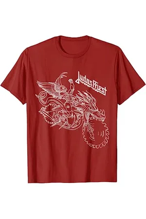 Judas Priest – Pain Killer Wireframe Cranberry T-Shirt