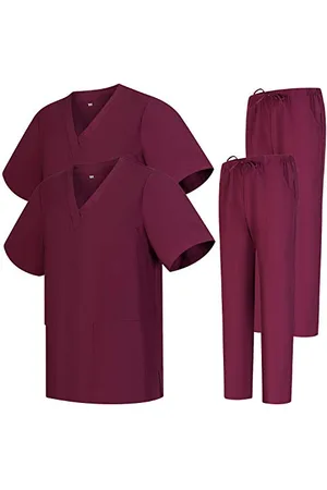MISEMIYA Pack * 2 Pcs - Uniforms Unisex Scrub Set – Medical Uniform with Scrub Top and Pants - Ref.2-8178 - X-Small