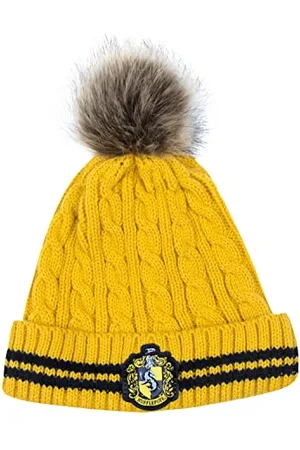 Cinereplicas Harry Potter - Pom Pom Beanie - Officially Licensed - Hufflepuff - Yellow & Black