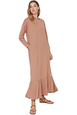 Trendyol Women Design Maxi A-line Regular Knit Modest Dresses