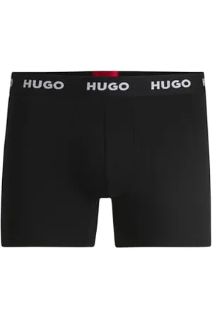 HUGO BOSS Mens BOXERBR Triplet Pack Three-Pack of Longer-Length Stretch-Cotton Boxer Briefs