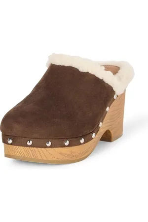 THE DROP Francine Clog, Chocolate/Sherpa, 9 UK
