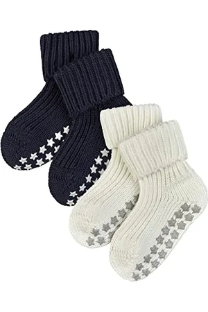 Falke Unisex Baby Catspads Multipack B Hp Soft Grips On Sole 2 Pairs Grip socks, Multicolor Navy Blue White 0010, 12-18 months
