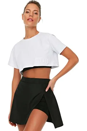 Trendyol Women Sportswear Oversize Basic Crew Neck Knit T-Shirt