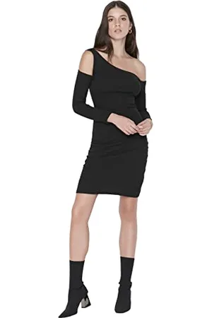 Trendyol Women Mini Smock Dress Fitted Knit Dress