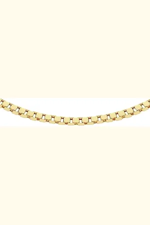 Amazon Gold Gilded Sterling Silver Box Chain Necklace 46 cm