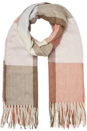VERO MODA Vmellen Woven Scarf GA Noos Scarf Burnt Sienna/Checks: Sweet Dreams/Cosmic/Brown LEN/BRECH, One Size, , One Size