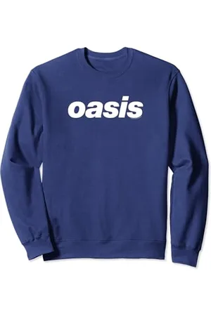 Oasis – White Logo On Navy Sweatshirt