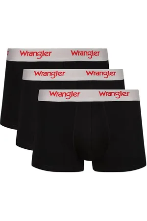 Wrangler 3 pack Boxer Trunks in Black (With Gret Marl Waistband) (X Large)
