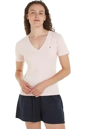 Tommy Hilfiger Women Short-Sleeve T-Shirt New Slim Cody V-Neck, , XXS