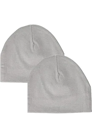 FM London (2-Pack) Newborn Essentials Baby Hats | Unisex Newborn Hat Available in White, Grey, & Blue | Comfortable Baby Hats Newborn with 100% Organic Cotton Design | Soft Newborn Hats Girls & Boys