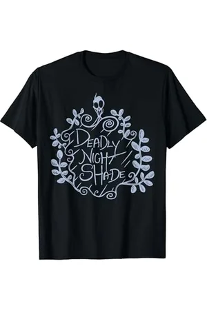 Disney Nightmare Before Christmas Deadly Night Shade Blue Text T-Shirt