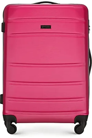 Wittchen Travel Suitcase Carry-On Cabin Luggage Hardshell Made of ABS with 4 Spinner Wheels Combination Lock Telescopic Handle Globe Line Size Medium Suitcase