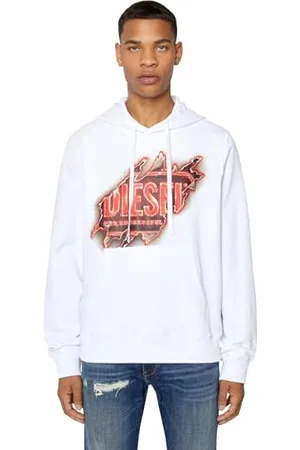 Diesel _S-GINN-HOOD-E8 FELPA_SWEATSHIRT_White_S