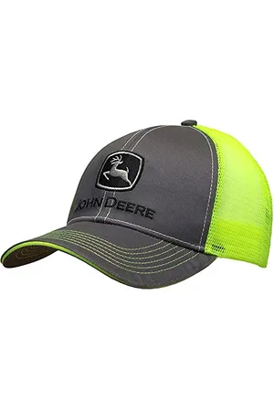 John Deere Charcoal with Neon Yellow Mesh Backing Snapback Hat - 13080411CH00