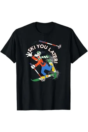 Disney Goofy Winter Sports Skiing Retro Ski You Later T-Shirt