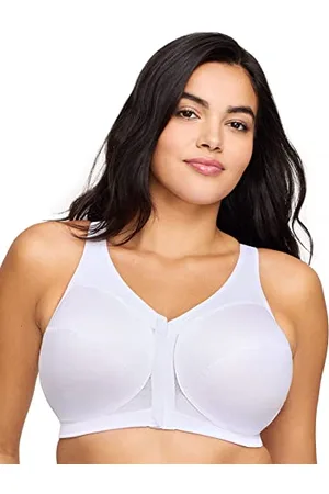 Glamorise Full Figure Plus Size MagicLift Front-Closure Posture Back Bra Wirefree #1265