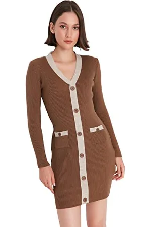 Trendyol Women Mini Pullover Dress Slim Knitwear Dress
