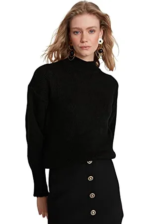 Trendyol Women Regular fit Basic Standing Collar Knitwear Sweater