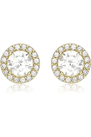 Amazon 9ct Cubic Zirconia Halo Stud Earrings (previously Amazon Collection)